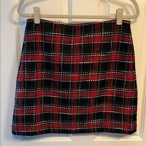 LOFT plaid skirt